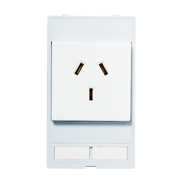 Murrelektronik MODLINK MSDD SINGLE COMBI INSERT USA NEMA 5-15, 1xRJ45 female/female 4000-68000-0090000 - main